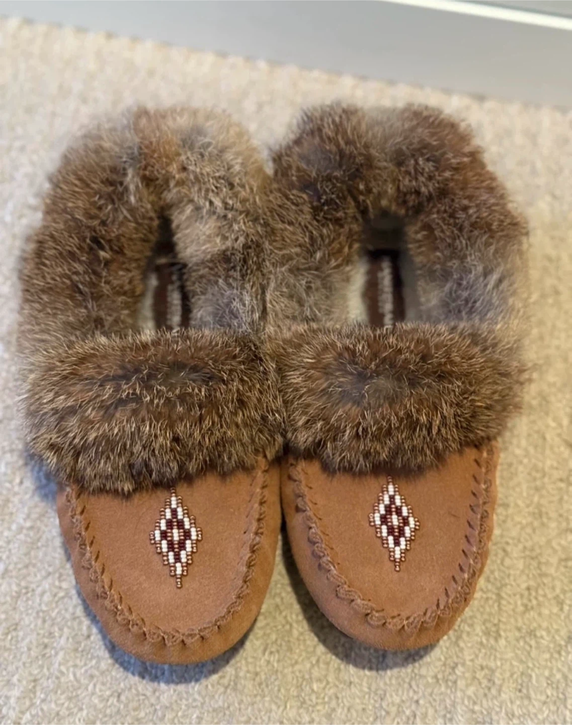 Beaded Fur Moccasins - photo 2