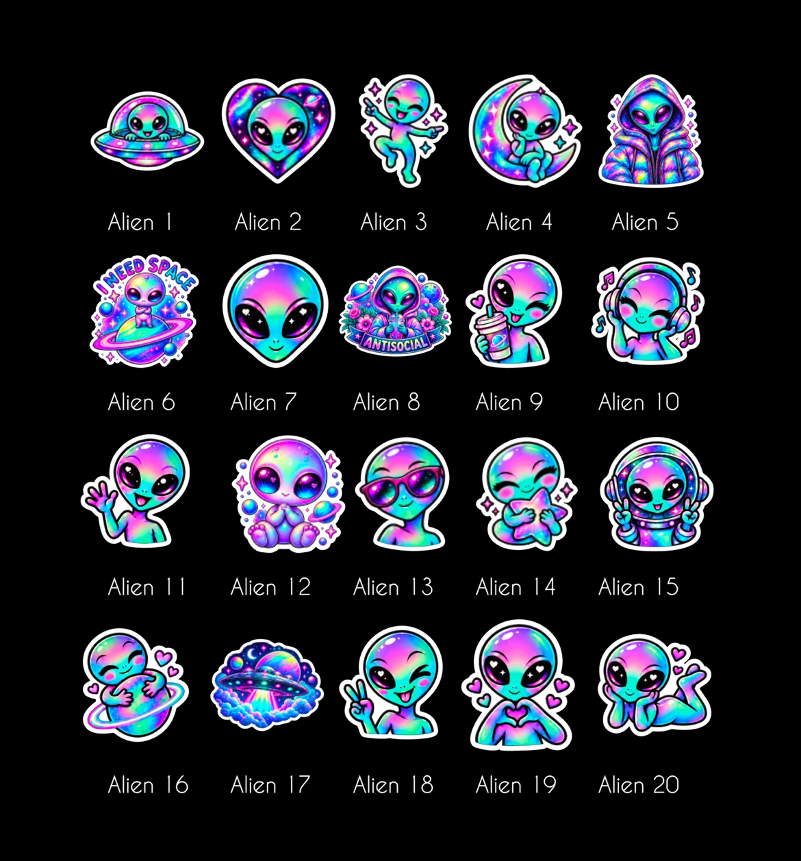 Alien stickers