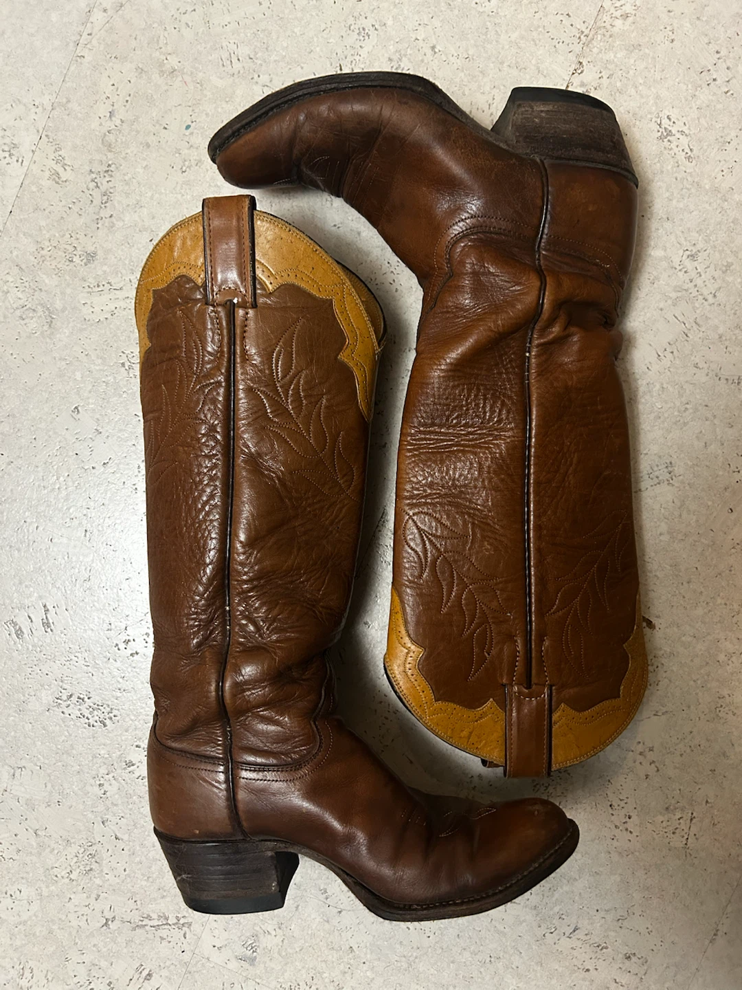 Justin Leather Cowboy Boots