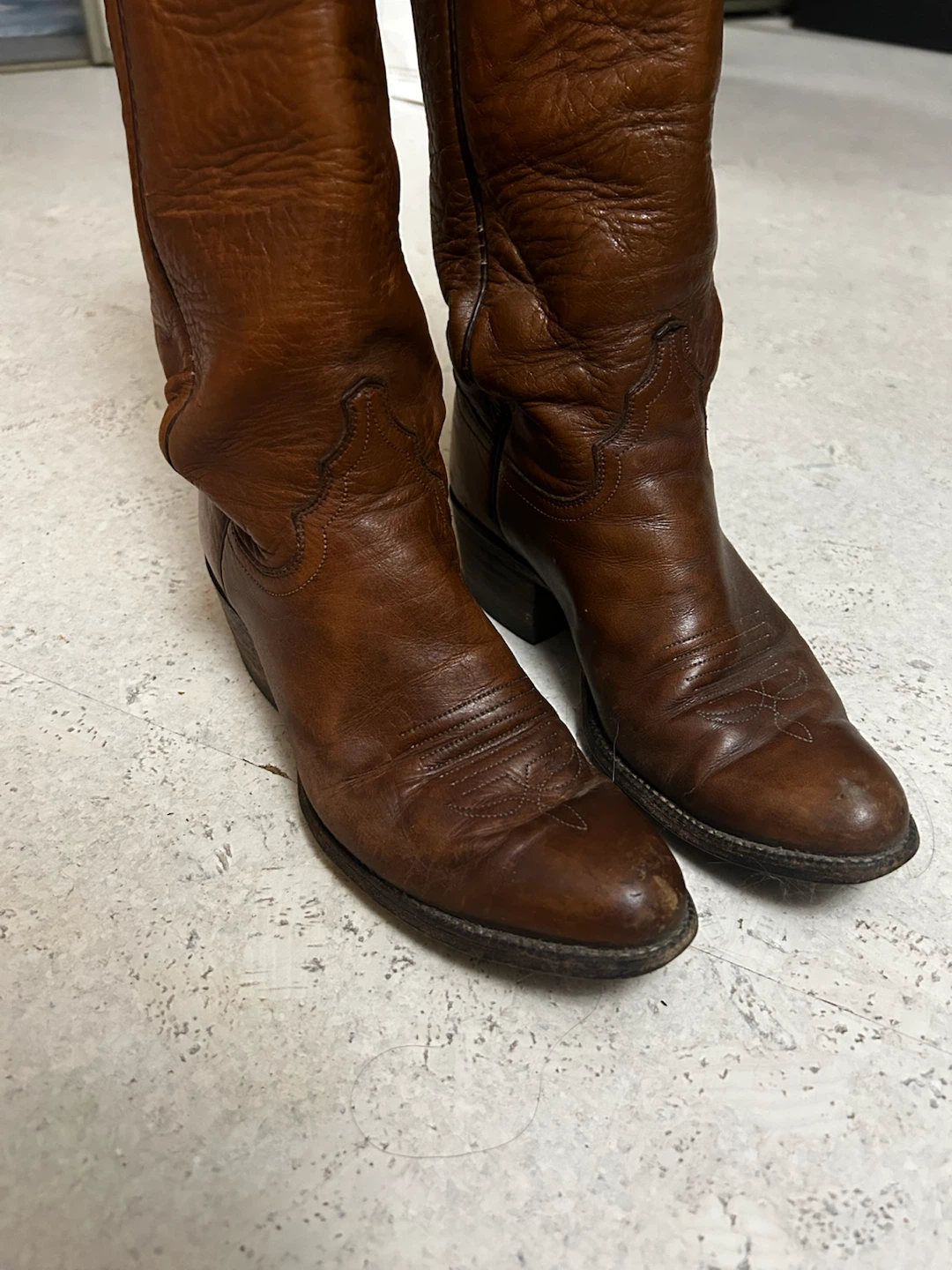 Justin Leather Cowboy Boots - photo 2