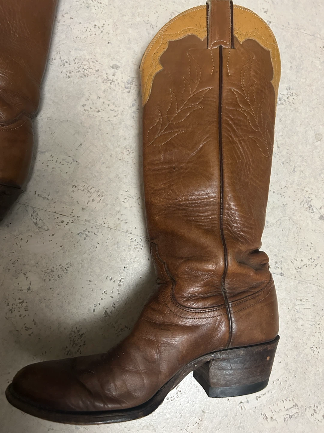 Justin Leather Cowboy Boots - photo 4