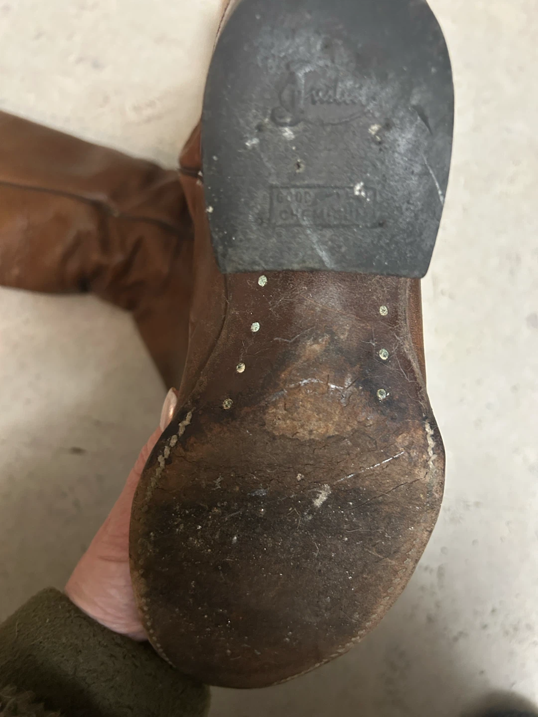 Justin Leather Cowboy Boots - photo 5