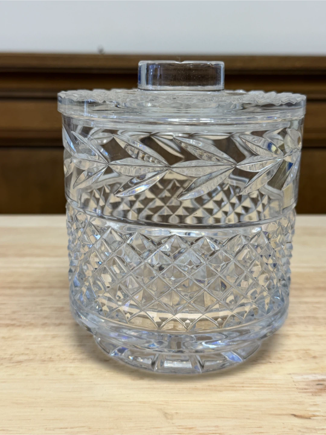 Crystal Cut Glass Storage Jar by Galway