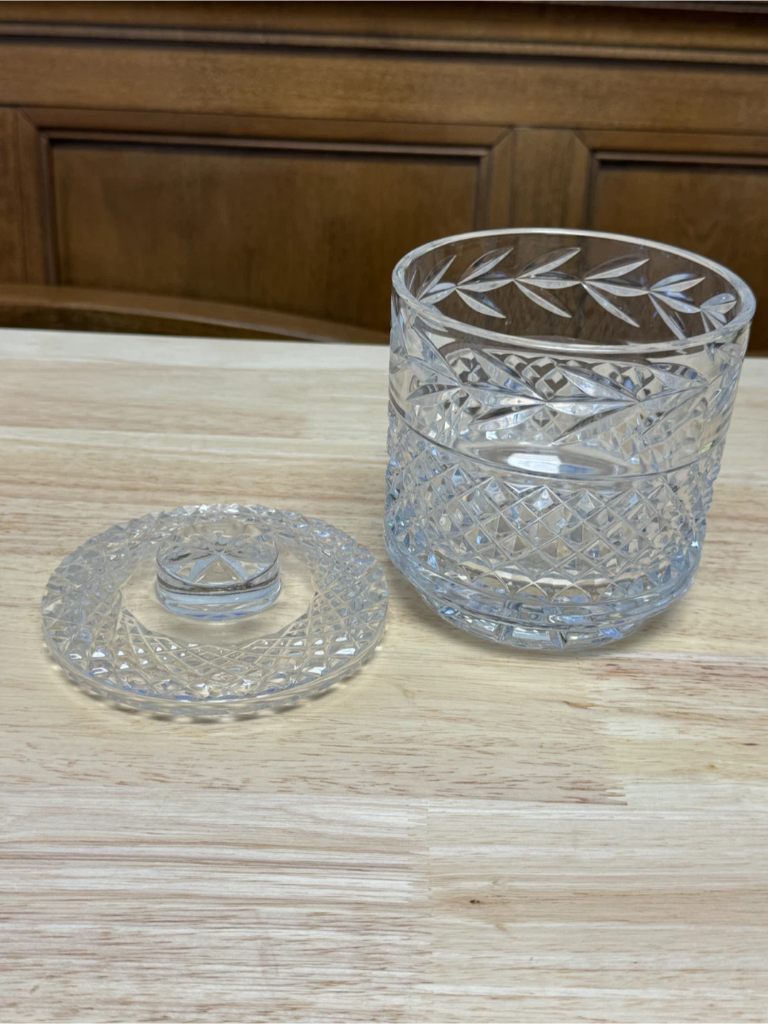 Crystal Cut Glass Storage Jar by Galway - photo 2