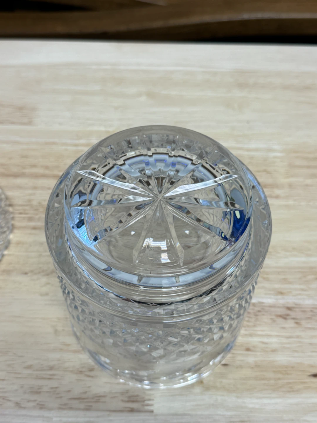 Crystal Cut Glass Storage Jar by Galway - photo 5