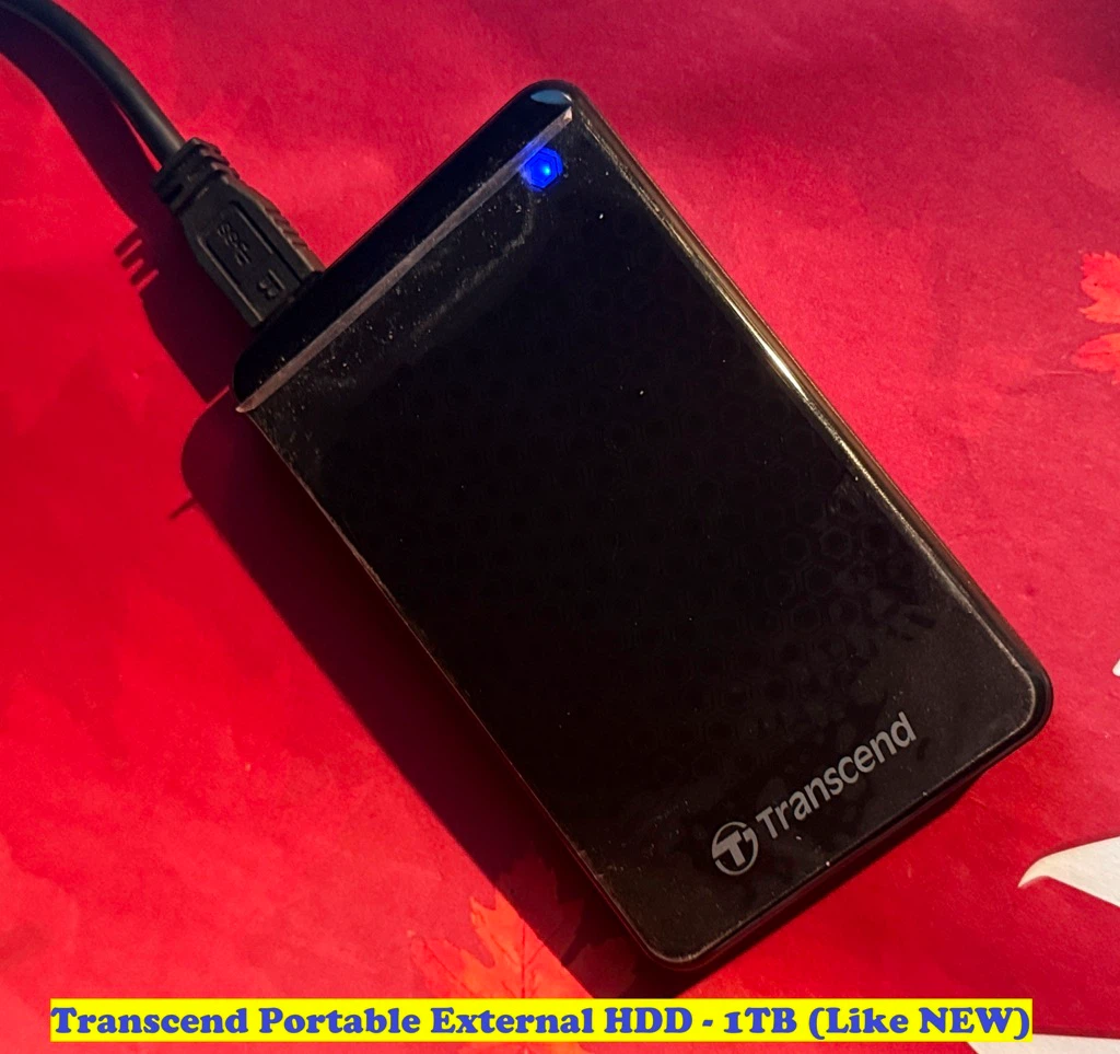 Transcend StoreJet-25A3 Portable External HDD-1TB (Like NEW)