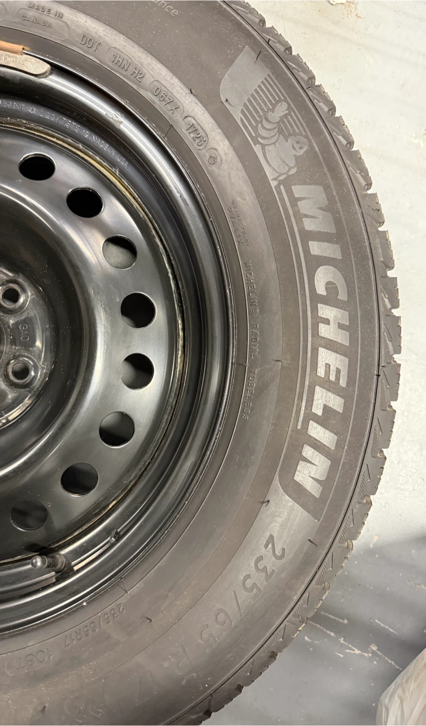 4 Michelin X-Ice Snow Winter Tires 235/65R17 with Steel Rims - photo 4