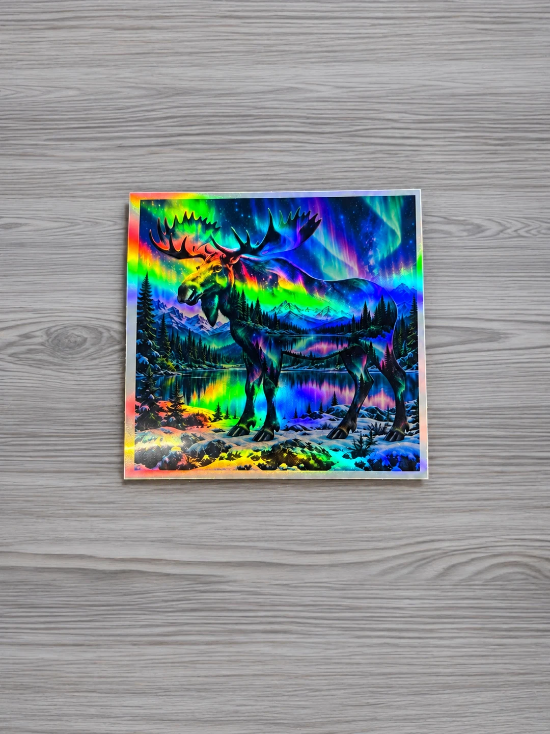 Holographic Animal northern lights stickers - photo 2