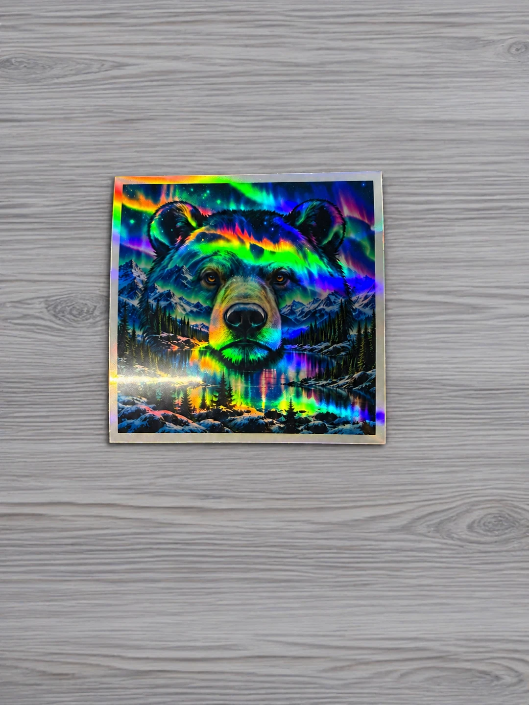 Holographic Animal northern lights stickers - photo 3