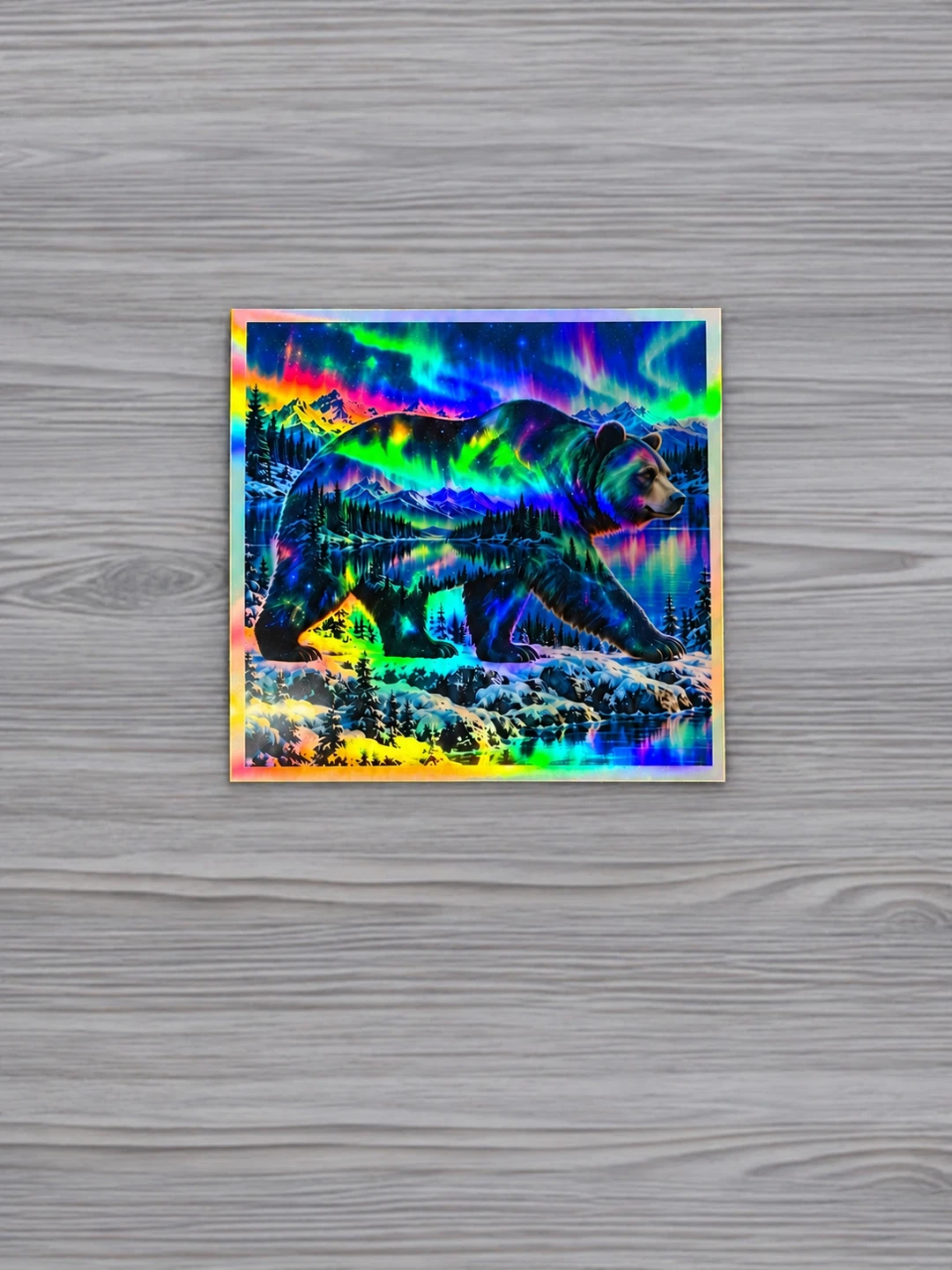 Holographic Animal northern lights stickers - photo 5