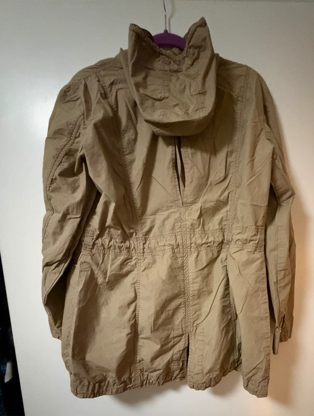 Plum hooded utility jacket, beige - photo 2