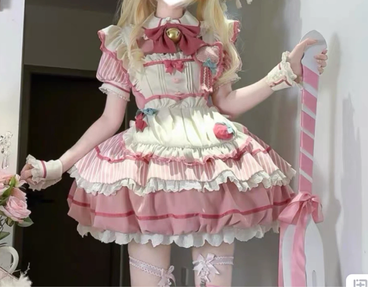 Pink Lolita maid outfit Dress - photo 2