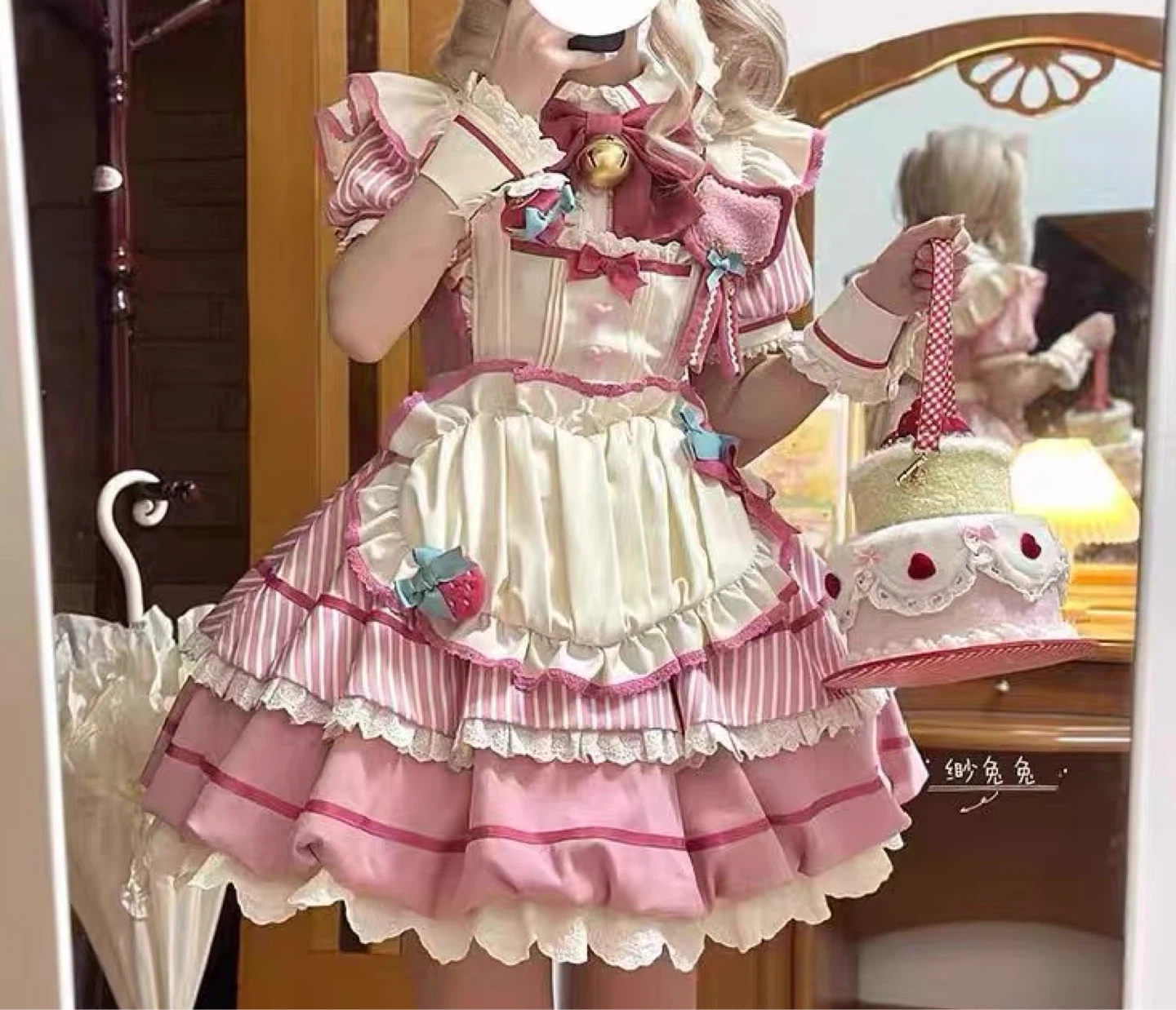 Pink Lolita maid outfit Dress - photo 3