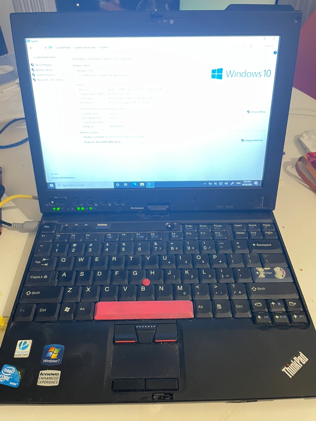 Old laptop: Lenovo ThinkPad X201 Tablet