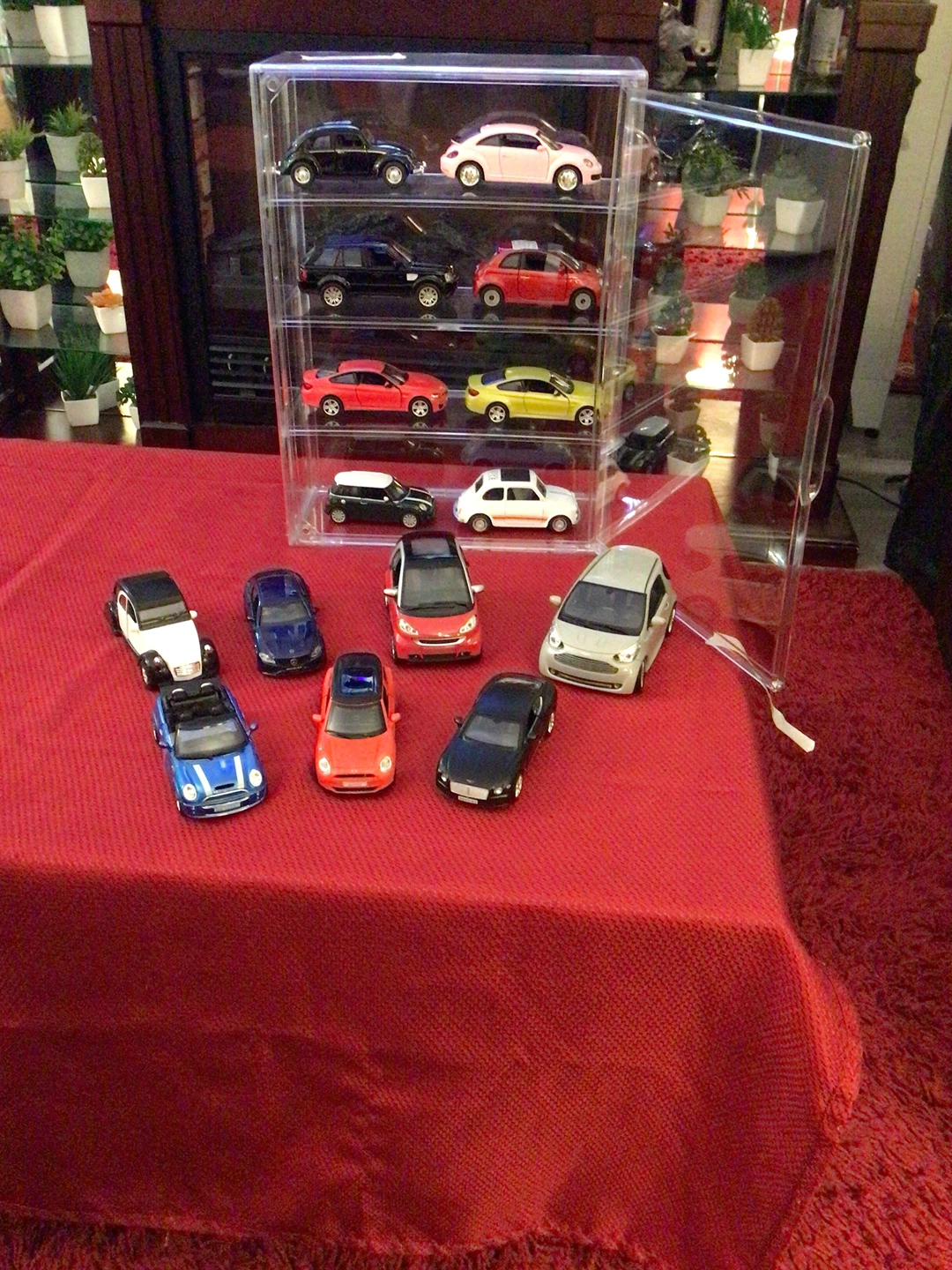 Car collection with display case