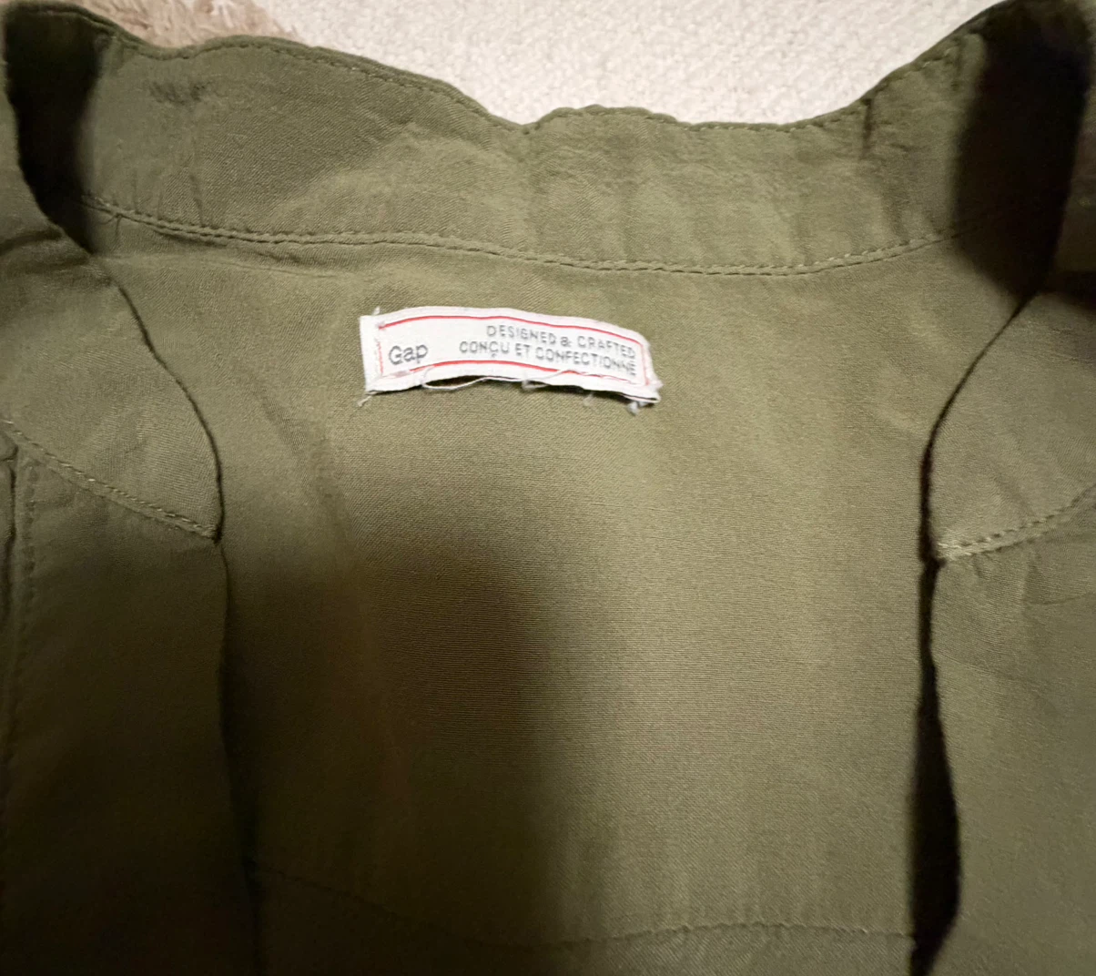 Gap Olive Green V-Neck Top - photo 3