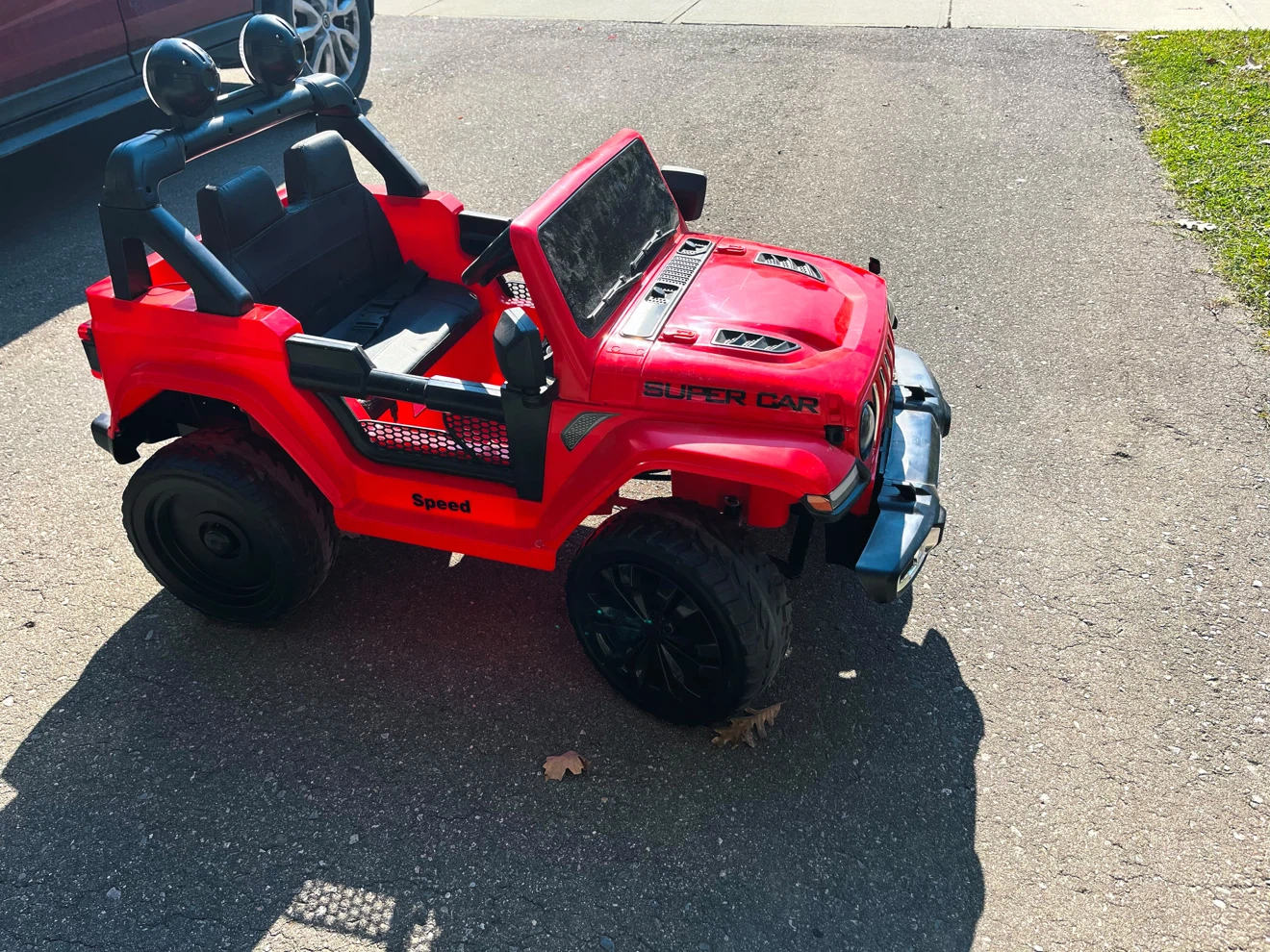 Red Kids Electric Ride-On Jeep
