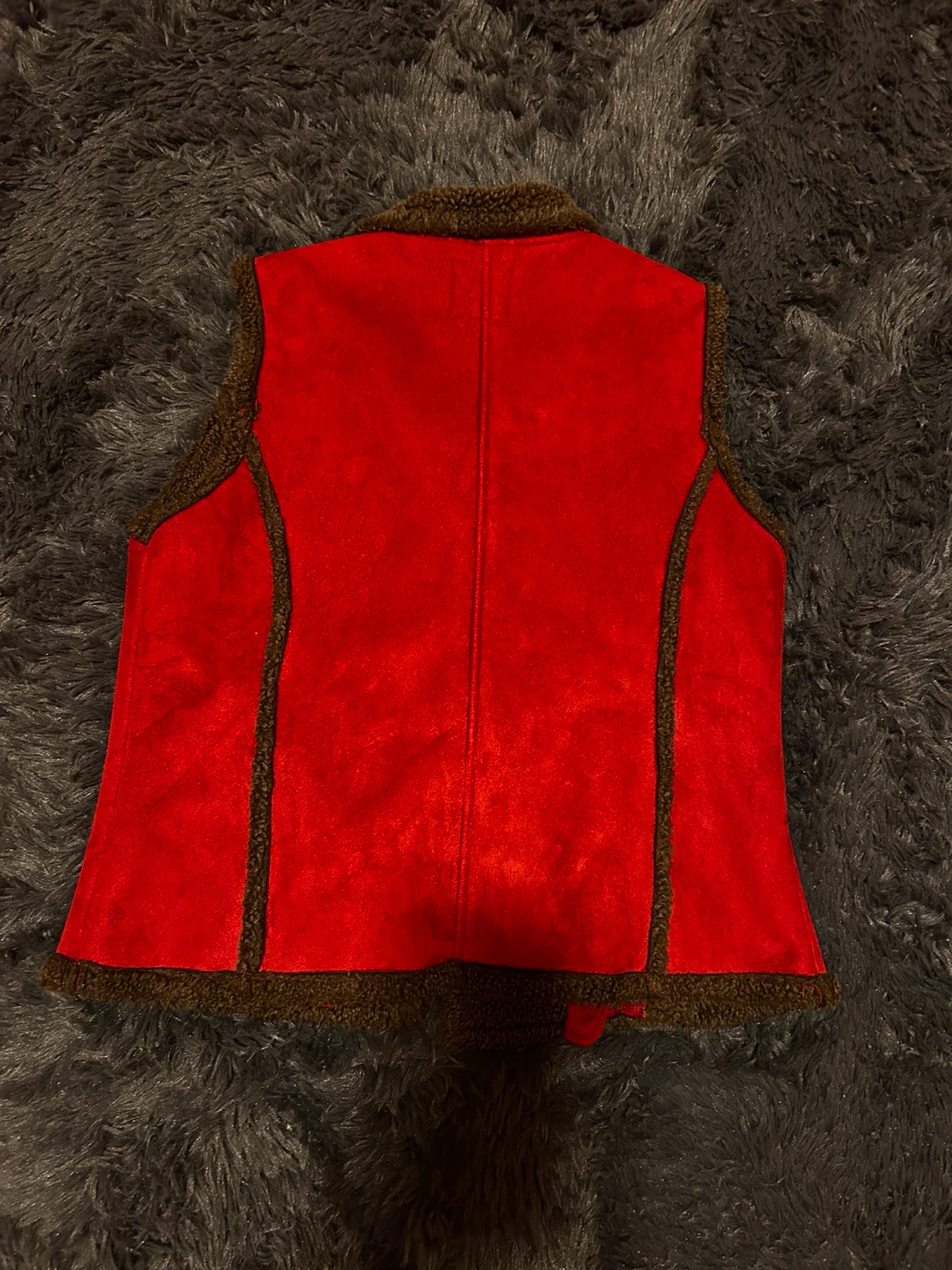 🍓Cotton Ginny Red Suede Vest - photo 4