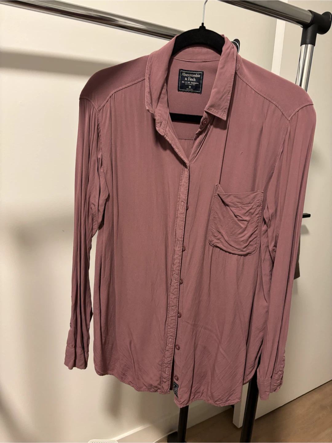 Abercrombie & Fitch Dusty Rose Button-Down Shirt