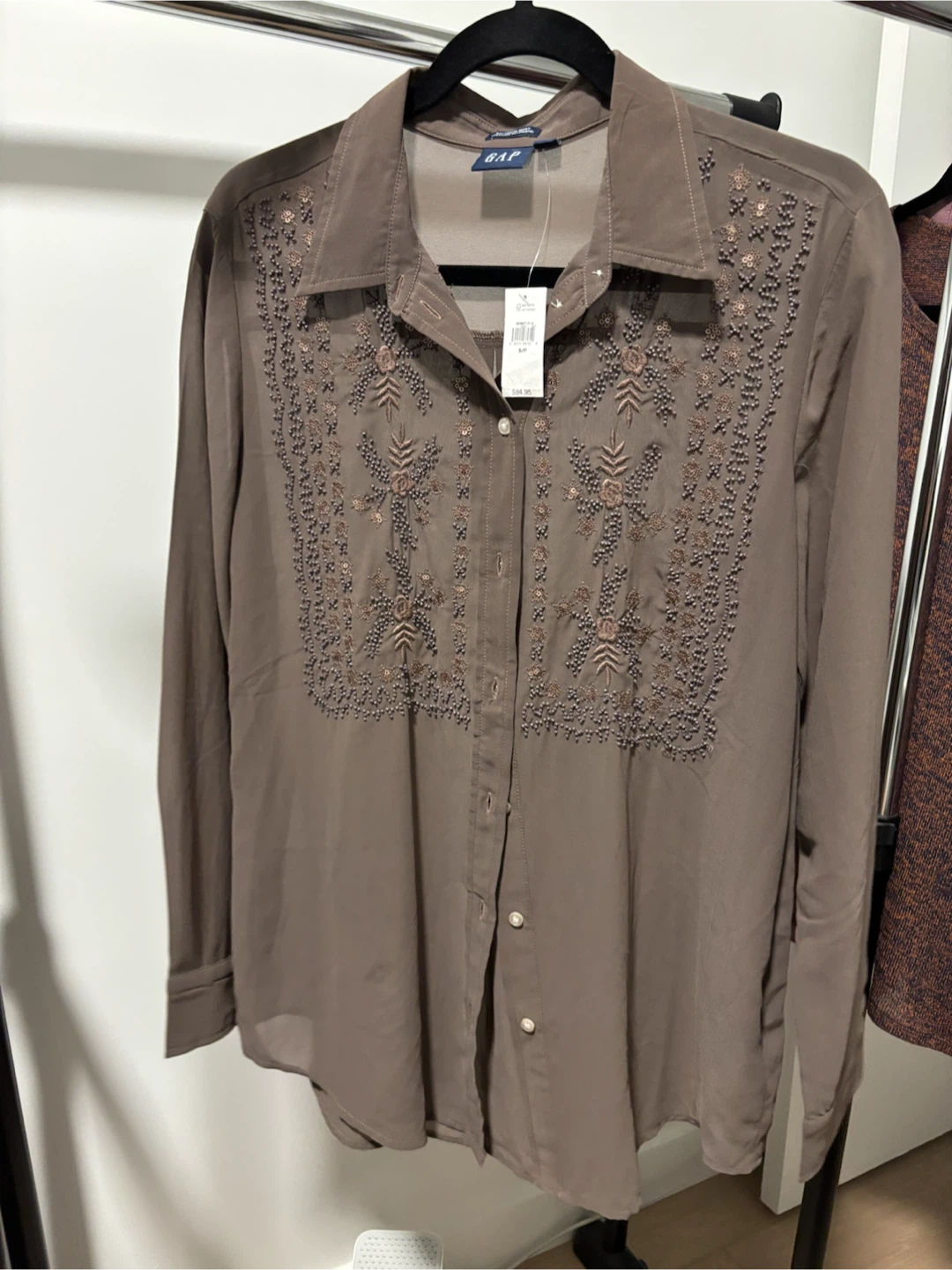 NEW Gap Beaded Button-Down Shirt