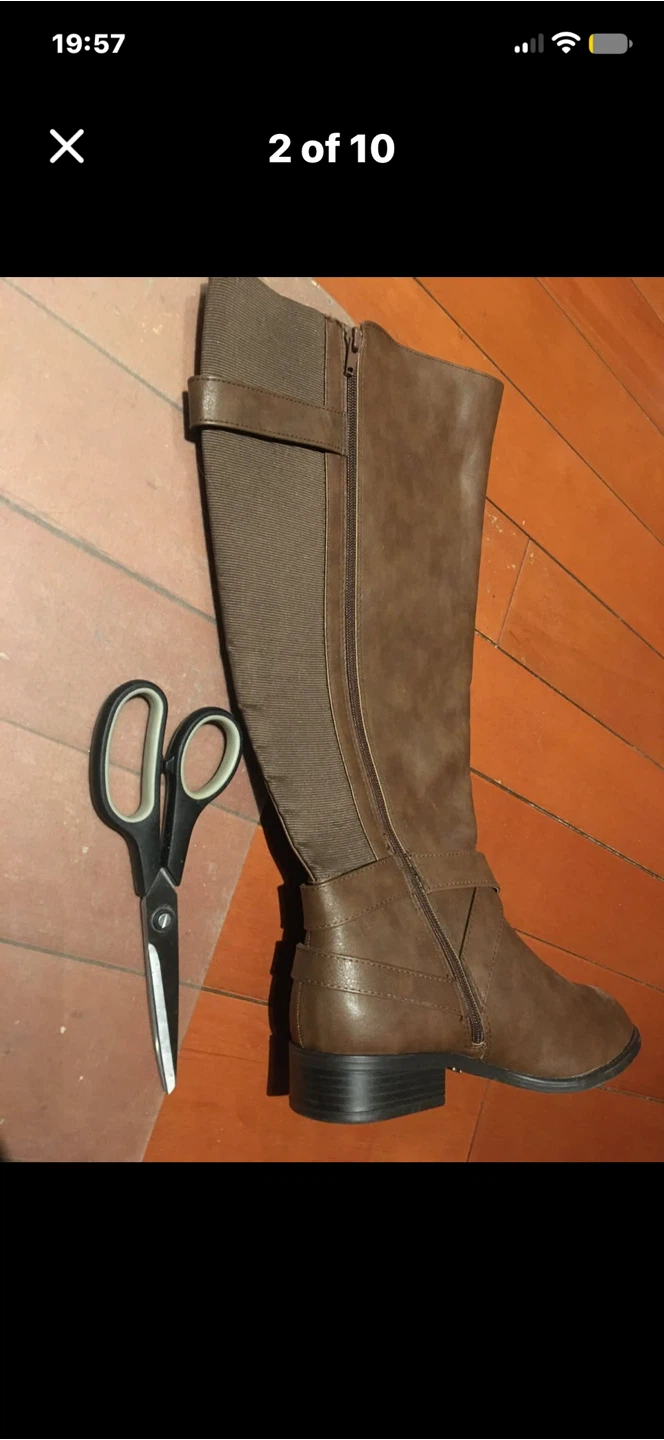Brown knee-high boots size 9W - photo 2