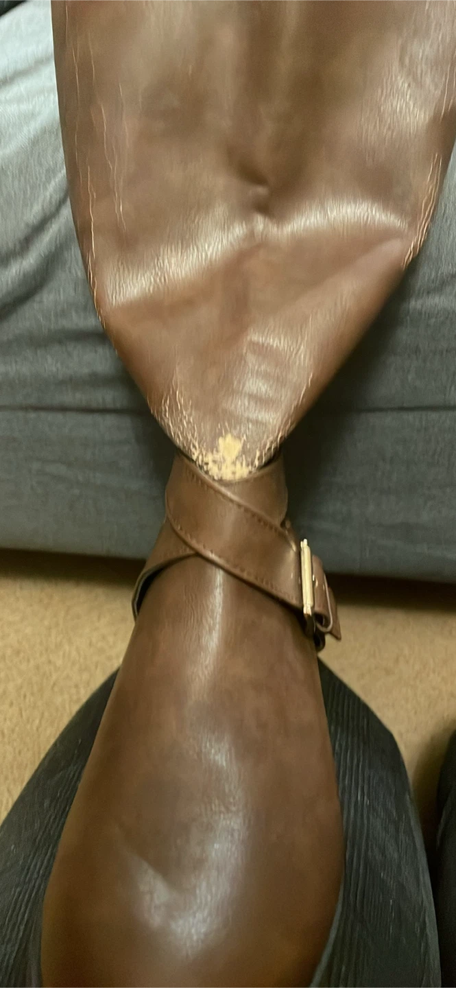 Brown knee-high boots size 9W - photo 4
