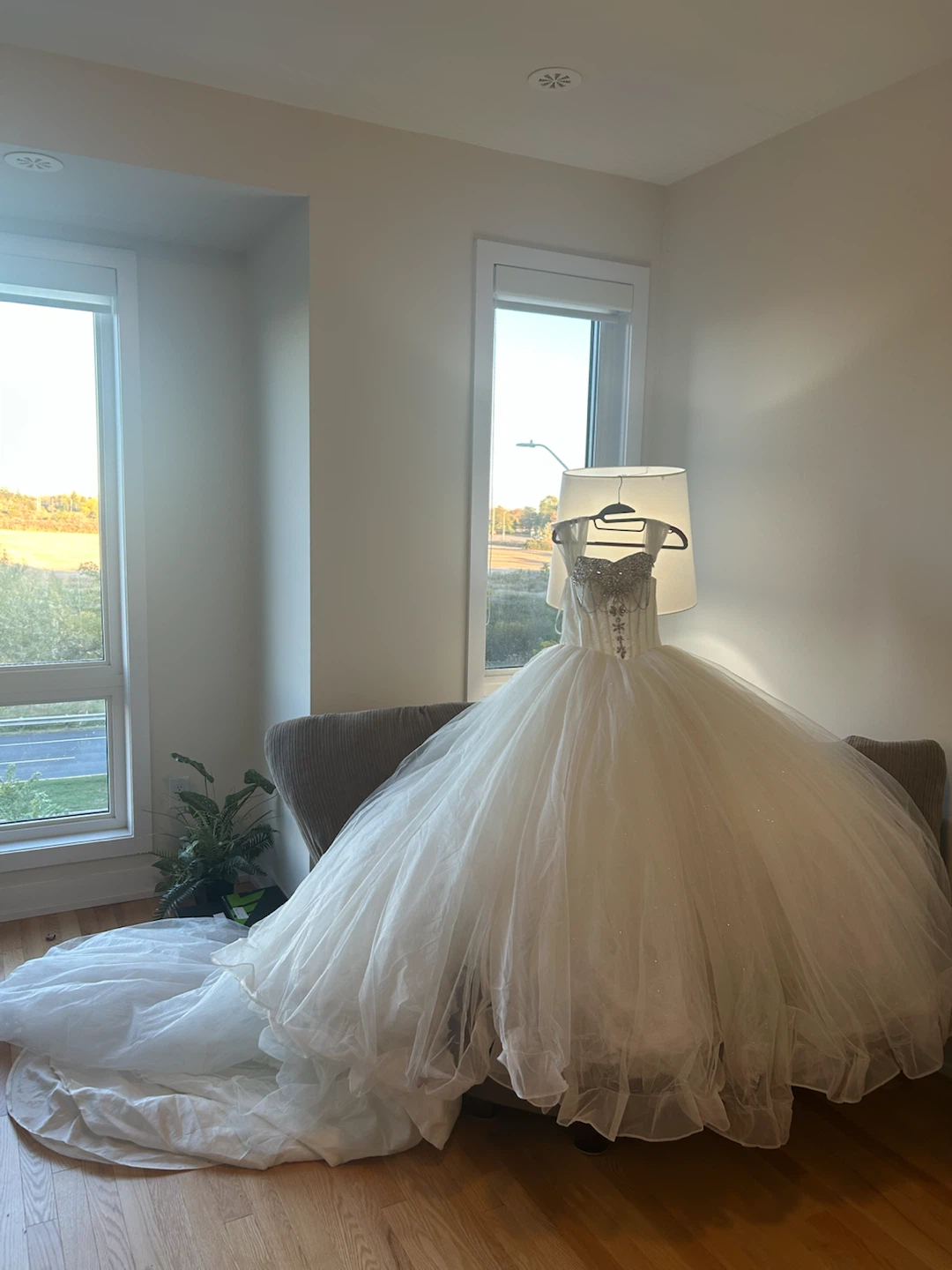 White Ball Gown Wedding Dress