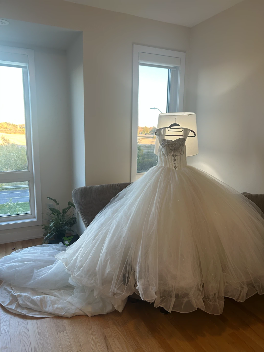 White Ball Gown Wedding Dress - photo 5