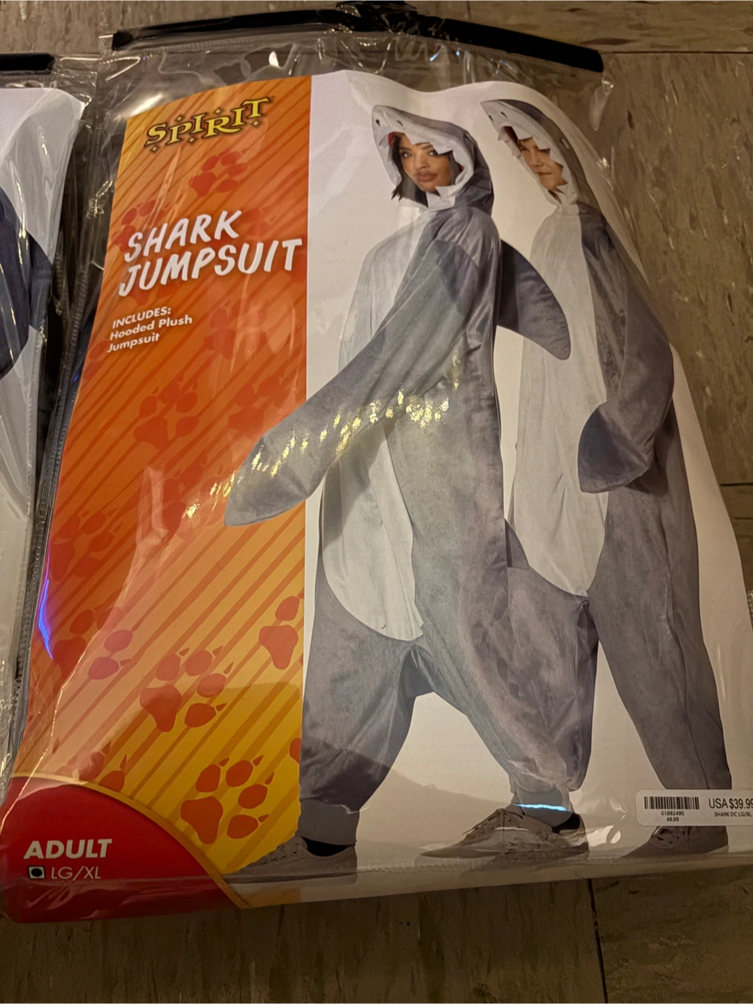 Two Spirit Halloween Adult Shark Plush Jumpsuit - photo 2