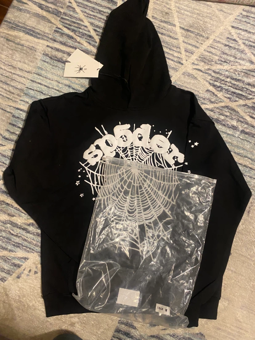 SP5DER Black Hoodie