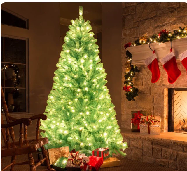 Costway 7 FT Artificial Xmas Tree - 380 LED Lights - Blue - NEW - photo 5