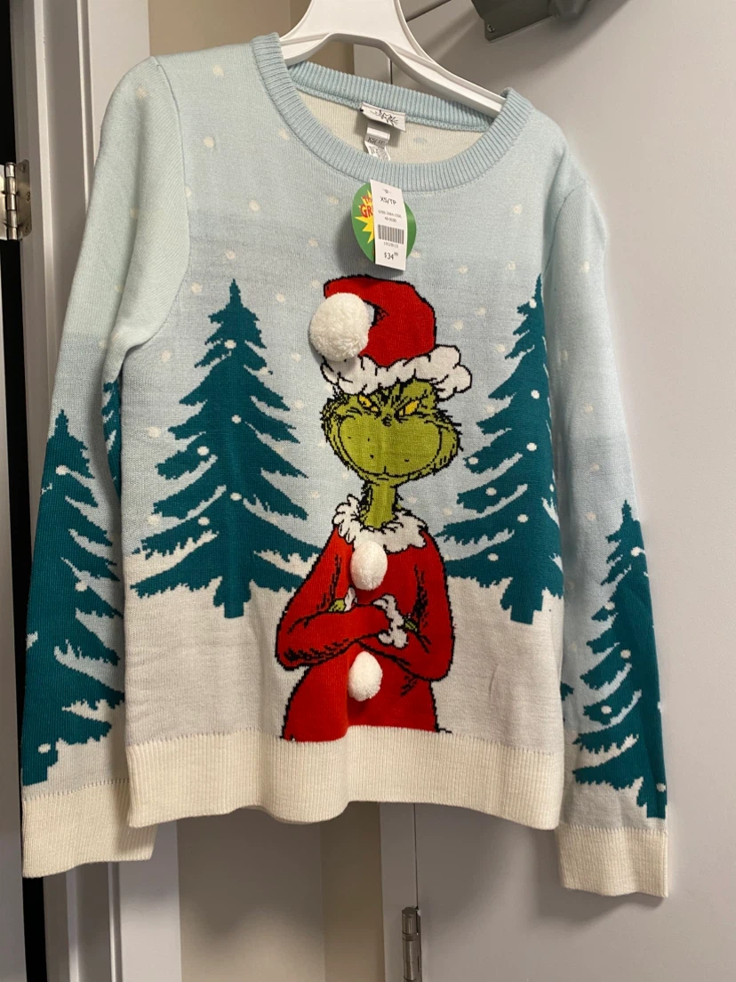 Brand new Grinch sweater with tag