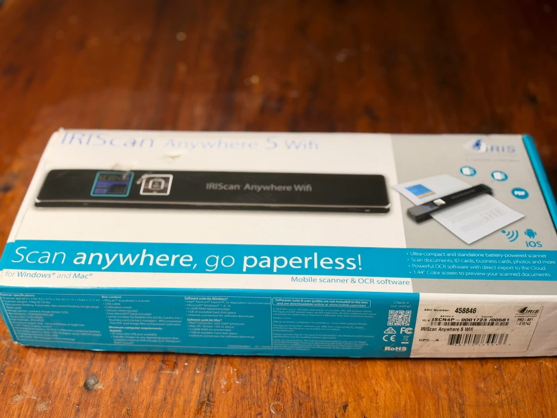 IRIScan Anywhere 5 Wifi Portable Scanner - photo 2