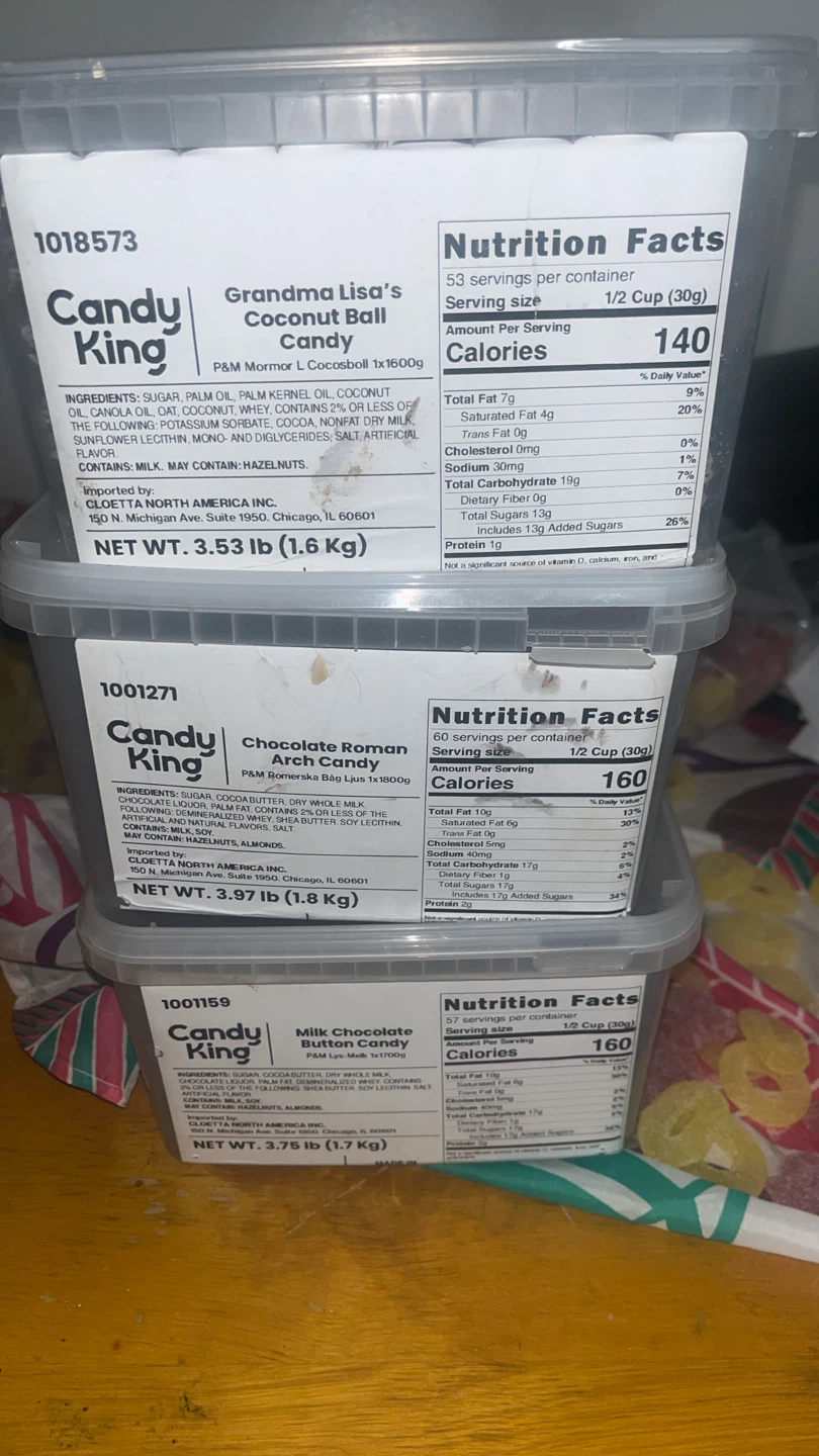 Bulk Imported Candy King / Cloetta Chocolate Tubs