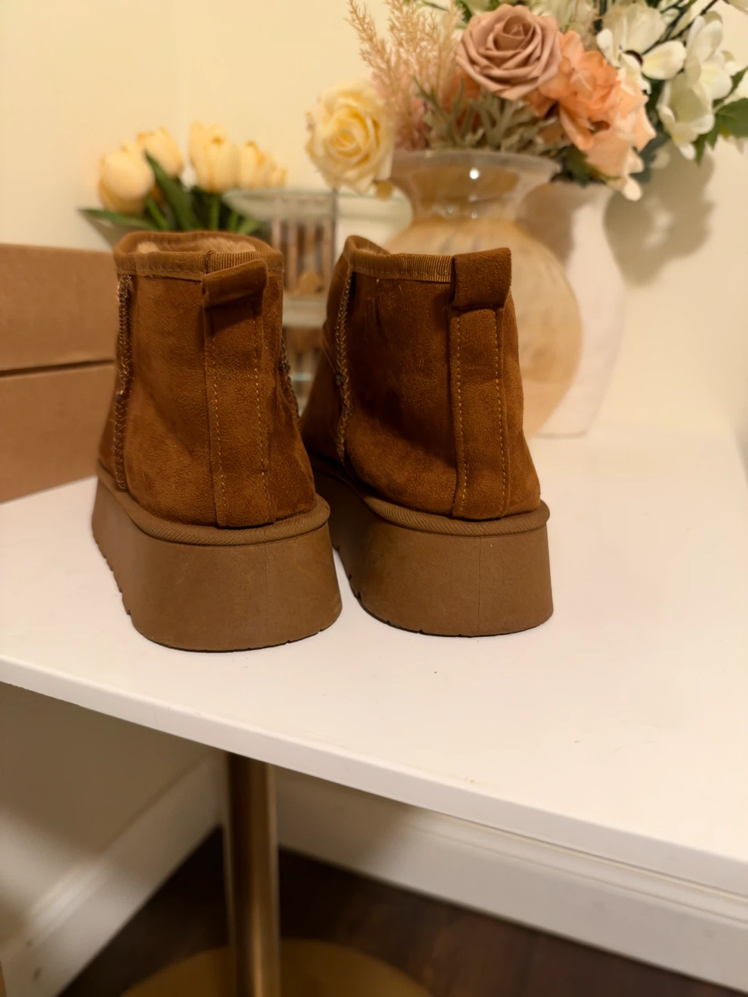 Brown Platform Ankle Boots - photo 2