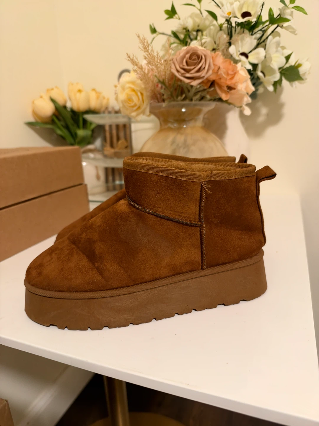 Brown Platform Ankle Boots - photo 4
