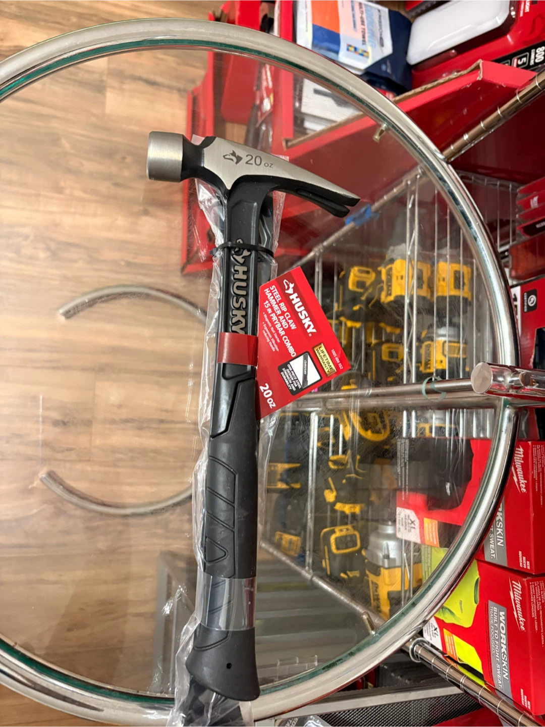 Husky 20 oz Steel Rip Claw Hammer and Pry Bar Combo