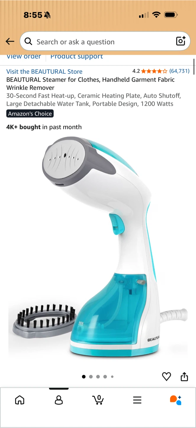 BEAUTURAL Handheld Garment Steamer - photo 4