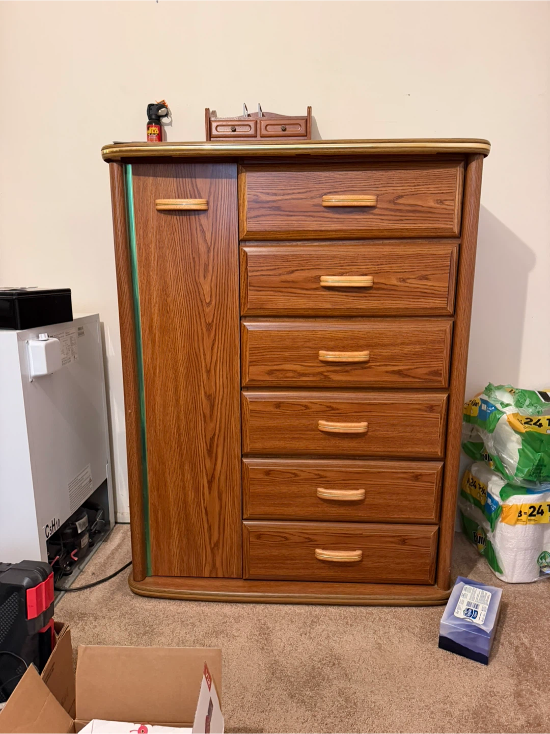 Bedroom Furniture Set: Dresser, Mirror, Chest, and Nightstand - photo 2