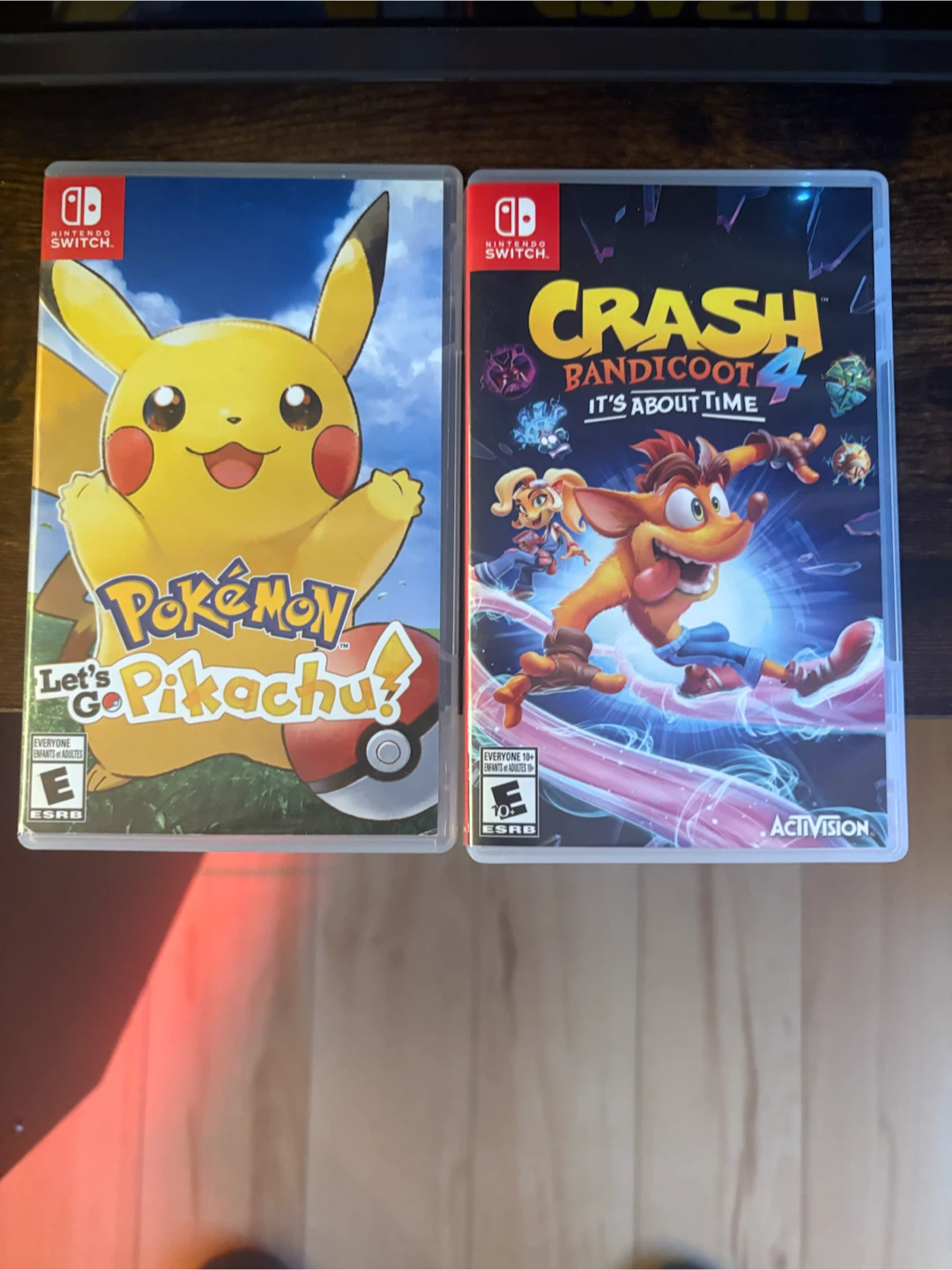 Nintendo Switch Games: Pokemon Let's Go Pikachu & Crash 4