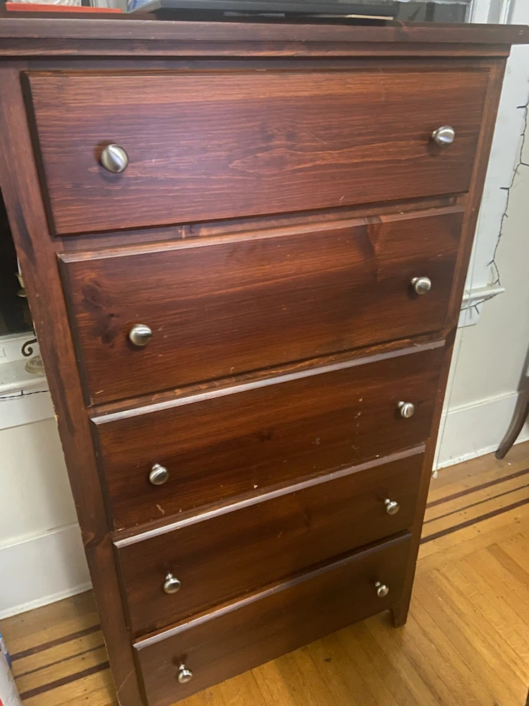 Solid Wood 5-Drawer Dresser