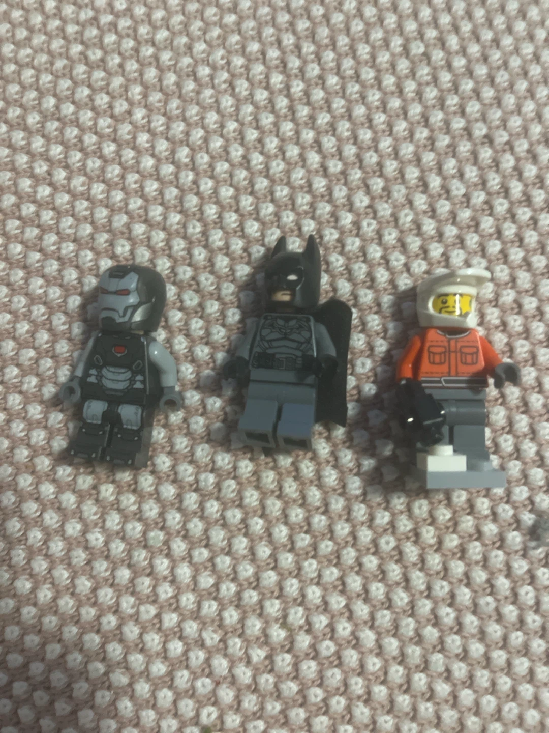 LEGO Minifigure Bundle - War Machine, Batman, and Racer
