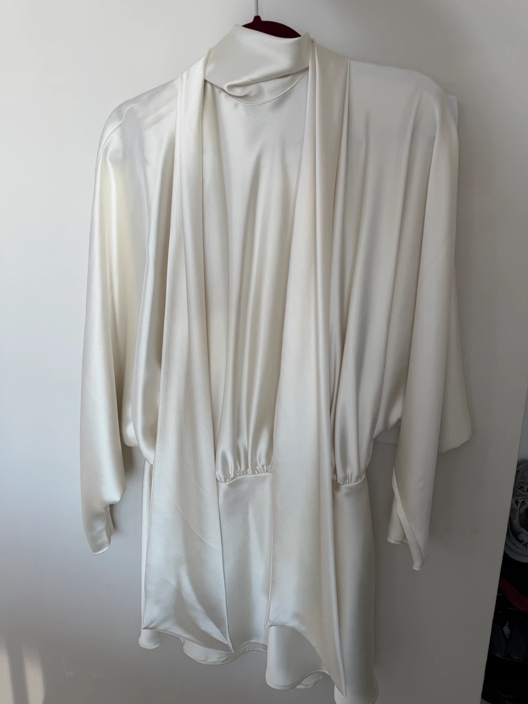 Zara Cream Satin Blouse