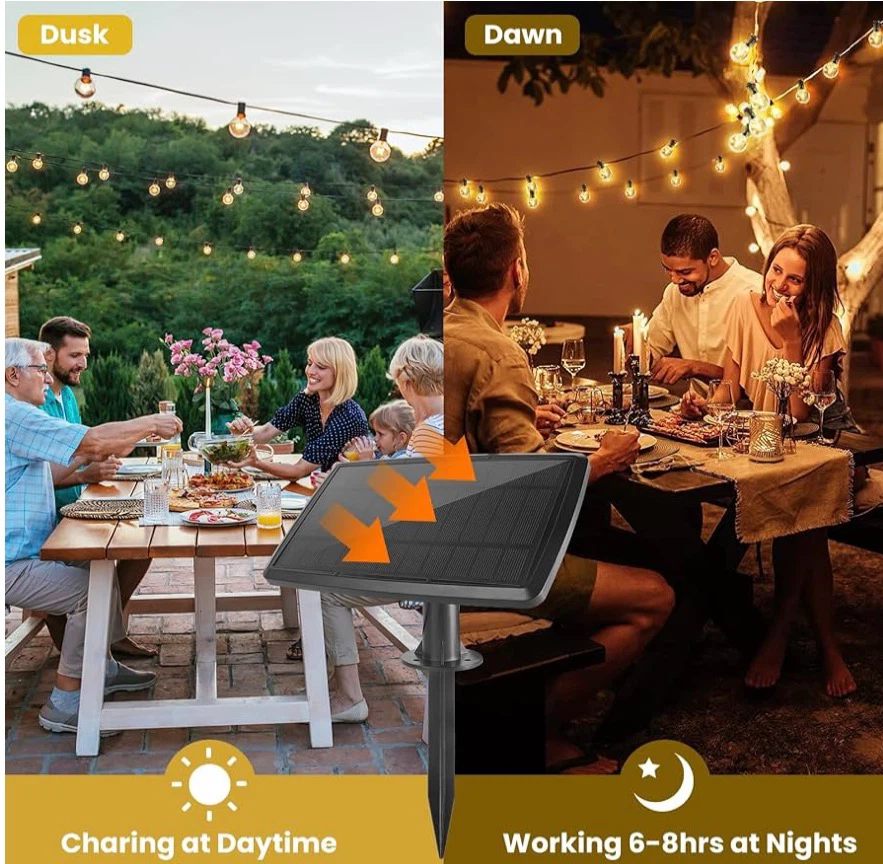 100FT Solar Powered Outdoor LED String Lights - photo 3