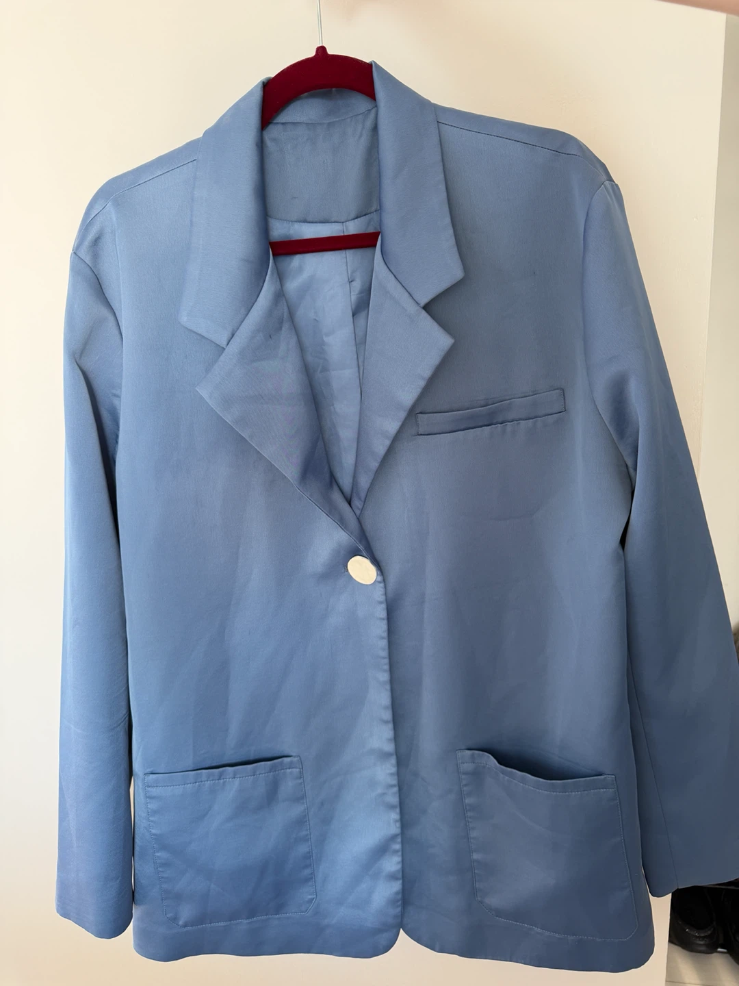 Blue Single-Button Blazer