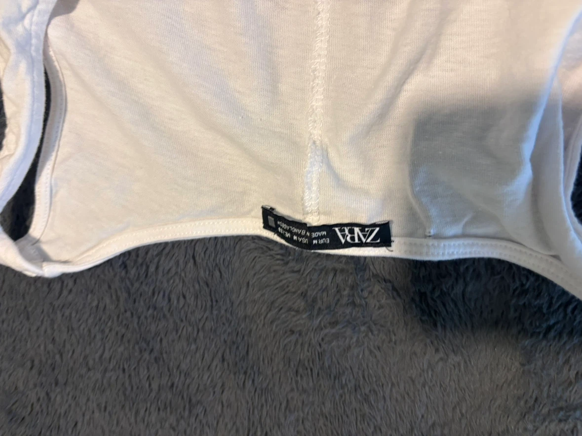 Zara White and Olive Tank Dress - photo 2