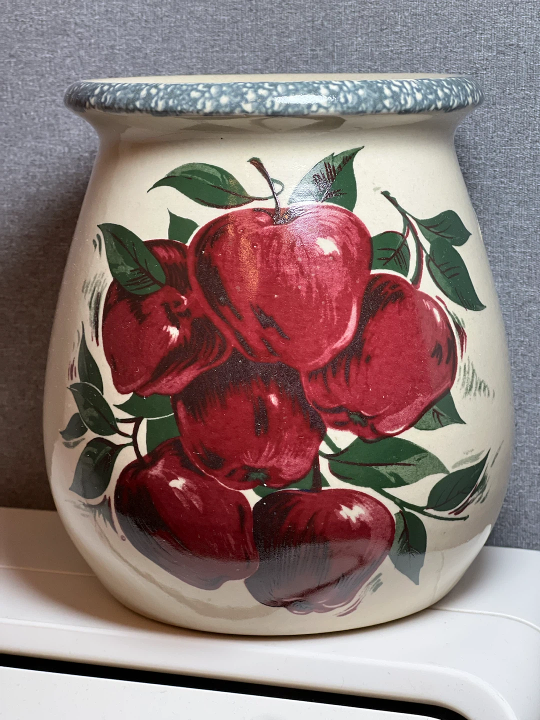 Vintage Home & Garden Party Apple Crock/Jar – Hand Made in USA