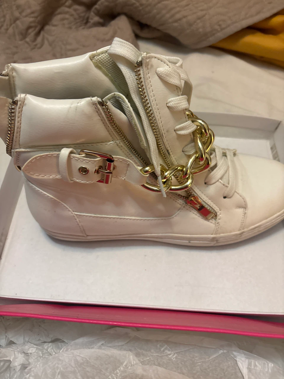 JustFab White High-Top Sneakers