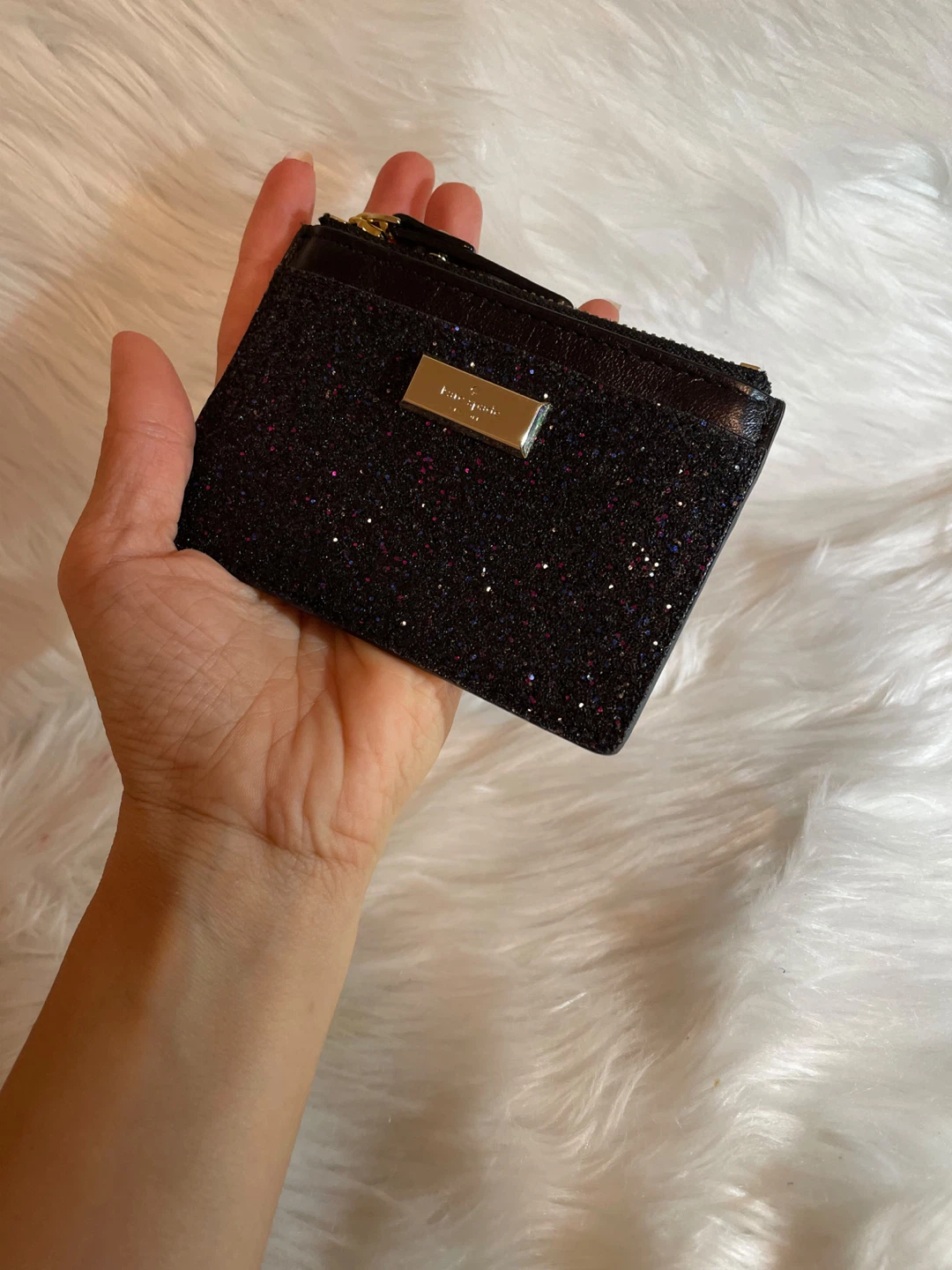 Kate Spade glitter card holder