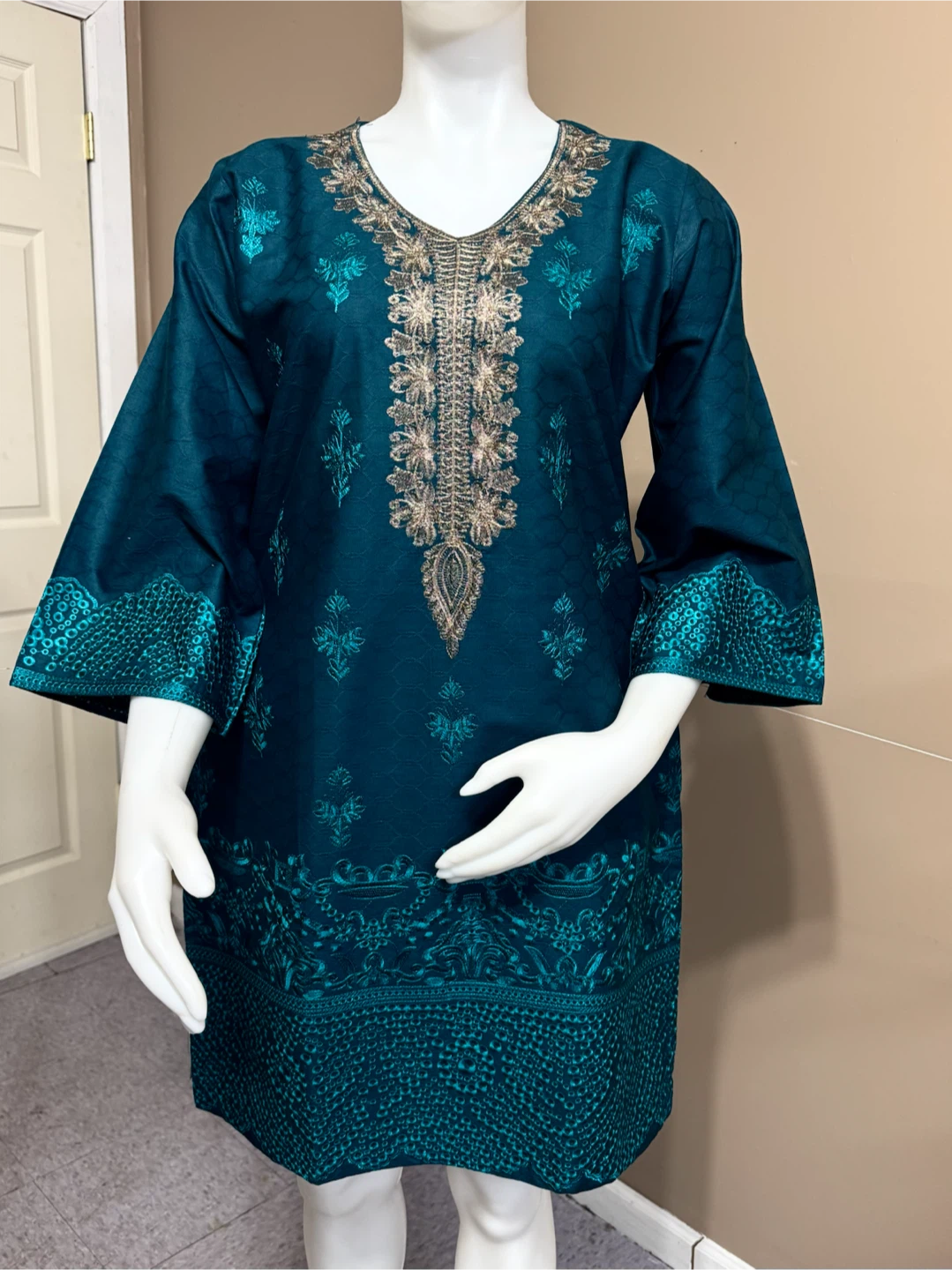 Pakistani cotton embroidered kurti